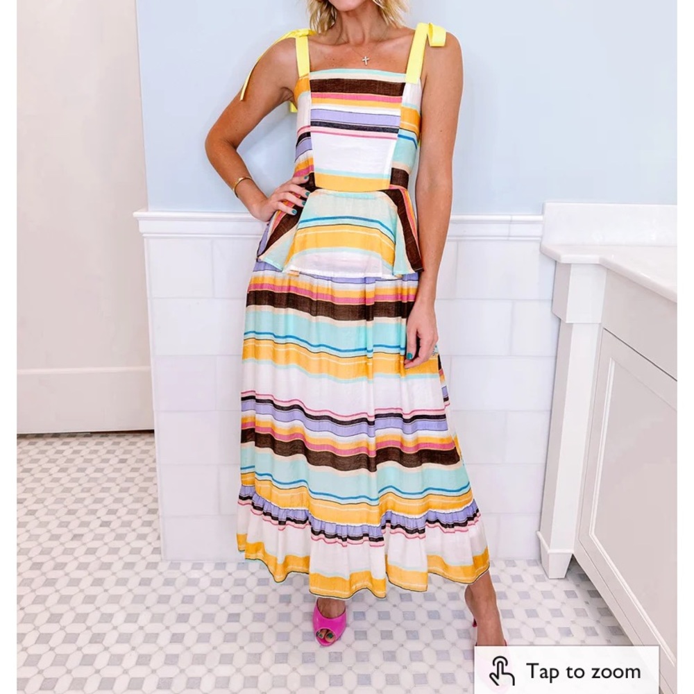 Never Change Stripe Ruffle Dress